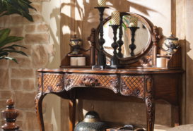 Repliky starožitného nábytku, Luxusní, stylový, historizující, zámecký, kvalitní nábytek, interiéry Viola ROYAL 303 - obývací pokoj, stolek zrcadlo
