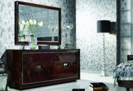 Luxusní, designový, art deco, kvalitní nábytek, interiéry Viola DESING - ložnice, komoda, zrcadlo