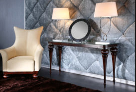 Luxusní, designový, art deco, kvalitní nábytek, interiéry Viola DESING 869 - obývací pokoj, stolek, křeslo