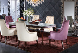 Luxusní, designový, art deco, kvalitní nábytek, interiéry Viola DESING 869 - jídelna, jídelní stůl, židle, servírovací stolek