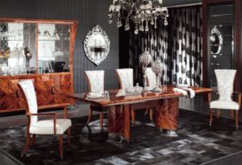 Luxusní, designový, art deco, kvalitní nábytek, interiéry Viola DESING 880 - jídelna, jídelní stůl. židle, skleník, stojan