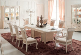 Repliky starožitného nábytku, Luxusní, stylový, historizující, zámecký, kvalitní nábytek, interiéry Viola ROYAL 230 - jídelna, jídelní stůl, židle, skleník